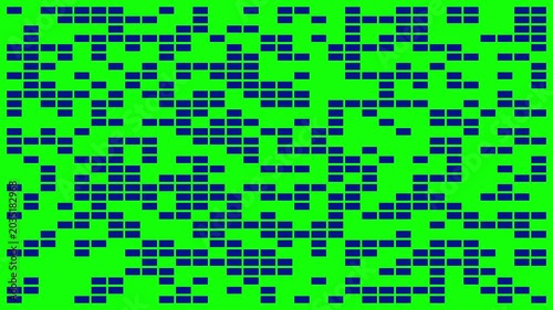 Abstract Navy Rectangle Blocks Appearing on Gray Background, Widescreen Digital Animation Loop, ideal for abstract animation, calm data visualization, and corporate design projects.