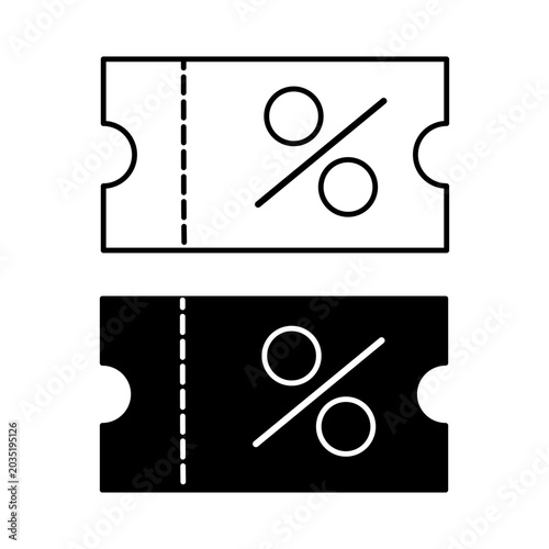 discount voucher or coupon icons.