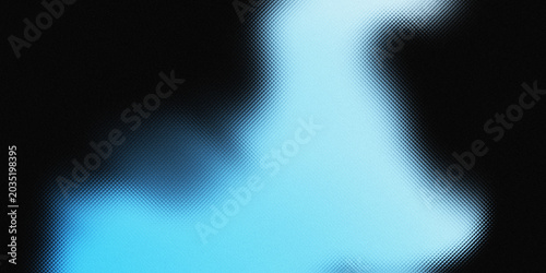 Canvastavla Blurred blue light form with halftone dot pattern effect