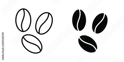 Coffee beans icon set illustration. icon designs
