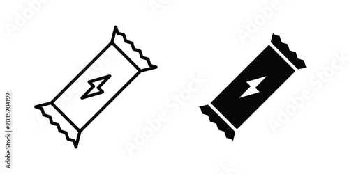 Energy bar icon set illustration. icon designs