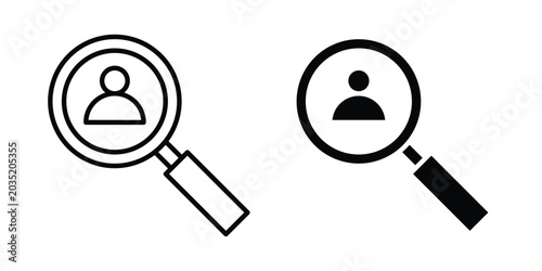 Quadro em tela Hiring icon set illustration. icon designs