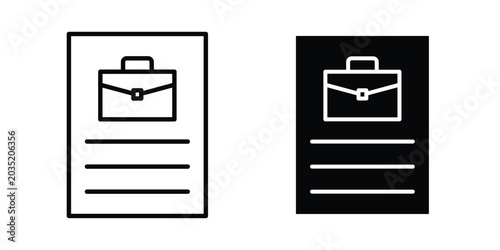 Tableau sur toile Job description icon set illustration. icon designs