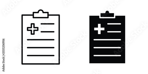 Tableau sur toile Medical history icon set illustration. icon designs