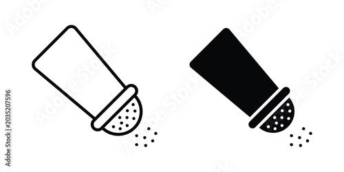 Fotografie Pepper shaker icon set illustration. icon designs
