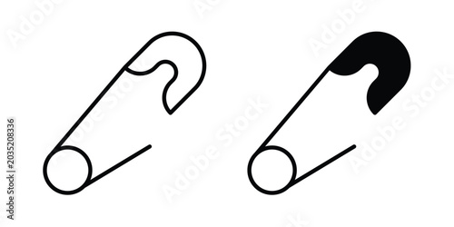 Safety pin icon set illustration. icon designs