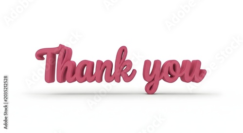 Elegant Pink Thank You Text for Appreciation.