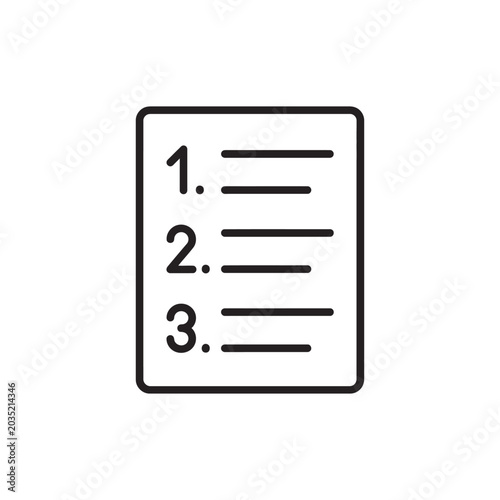 Fotografija Document with numbered list showing steps or sequence of important information