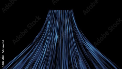 風背景黒mp4スピード感のある青い光のラインと風のエフェクトの抽象的なテクスチャ Abstract blue light lines with speed motion effect and dynamic wind streaks texture