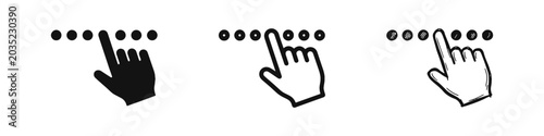 Bild auf Leinwand Interface Slider and Selection Gesture Icon Set