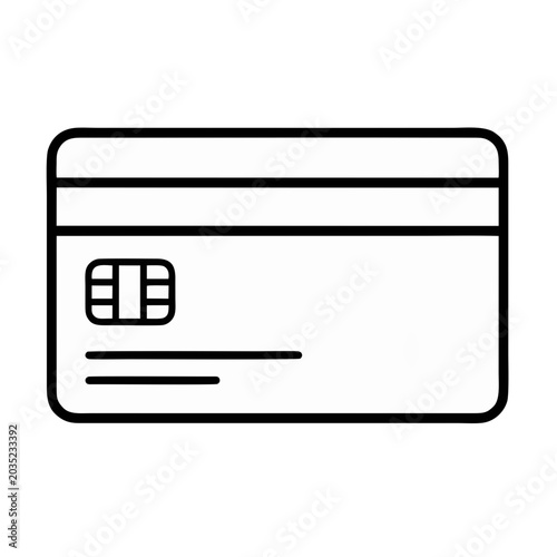 Credit Card Outline Vector Icon
