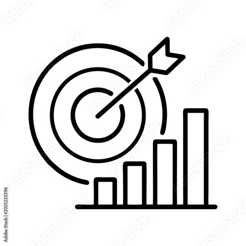 Target Business Goal Outline Vector Icon