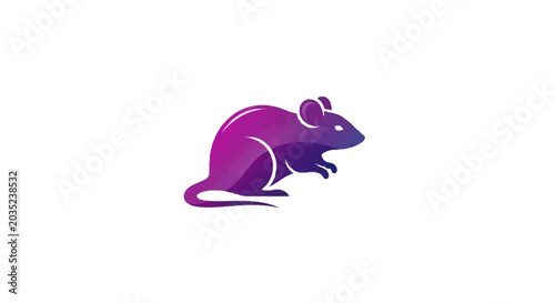 Fotografi Purple Mouse Icon Vector Graphic.