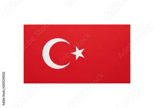 Turkish flag isolated on transparent background