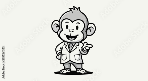 Photography Cartoon monkey character illustration