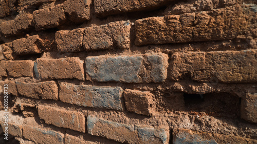 Photography Ancient brick wall in Uruk, Iraq highlights historical craftsmanship techniques