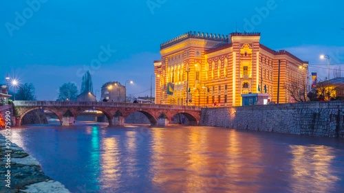Sarajevo, Bosnia and Herzegovina on the Miljacka River