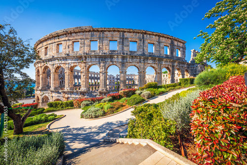 Bild auf Leinwand Pula, Croatia at the ancient Roman Arena