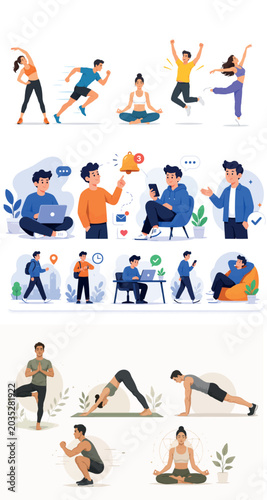 Vsai people engaging in diverse daily routines and healthy lifestyles
