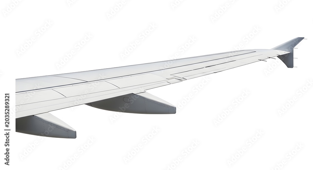 Obraz premium Airplane Wing View from Inside Aircraft Window.