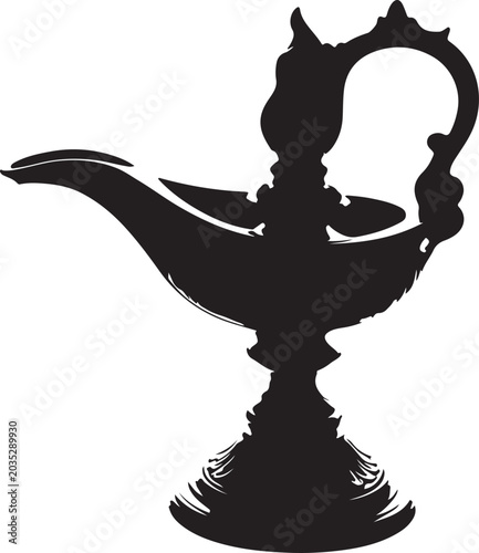 Tableau sur toile Lamp icon vector set