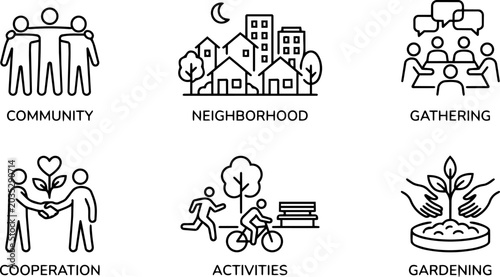 Community and city service icons