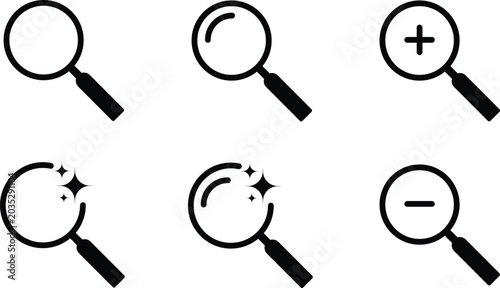 Schilderij op canvas Modern Business Outline Icon Set for Startup Dashboard UI