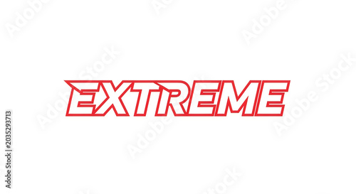 A bold, striking word in all capital letters with a red outline effect, conveying intensity and emphasis, perfect for attention-grabbing designs and high-energy messaging