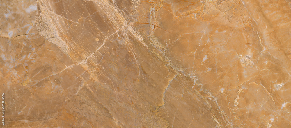 Fototapeta premium Detailed Marble Texture with Flowing Veins in brown, and Gold Tones.
