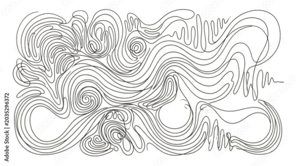 Fototapeta premium Luxury Continuous One Line Abstract Organic Flowing Textures – Sensory Movement and Emotional Line Art Aesthetic