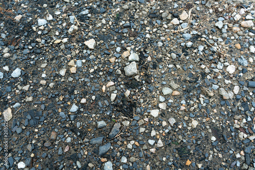 Top Down View of Gravel and Dirt Ground Texture