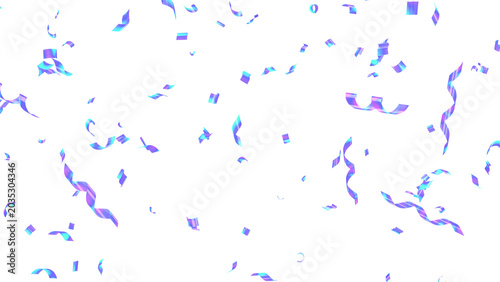 Tableau sur toile Holographic Confetti Full Frame Transparent PNG 3D Render