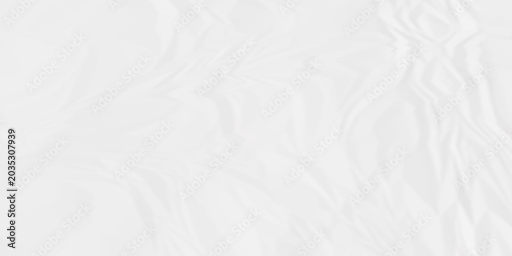 Fototapeta premium Creased paper texture white crumpled blank paper texture. Grunge paper texture. Natural watercolor text abstract wrinkled white recycled grungy ripped pattern poster paper.