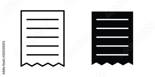 Canvas Print Paper receipt icon design, web, UI. Vector illustration, EPS10.