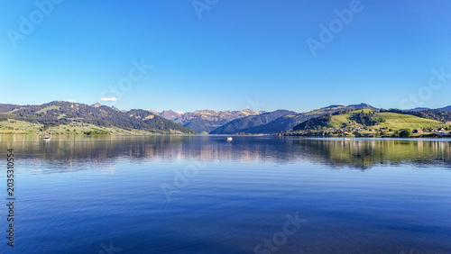 Swiss Mountainscapes around Einsiedeln and Sihlsee in Cantown Schwyz, Switzerland