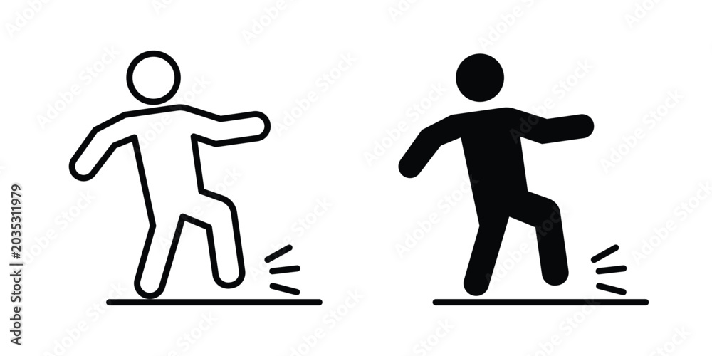Fototapeta premium Slippery floor icon design, web, UI. Vector illustration, EPS10.