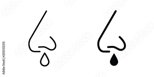 Schilderij op canvas Stuffy nose icon design, web, UI. Vector illustration, EPS10.