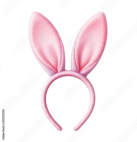 A pair of pink bunny ears headband for festive or playful occasions