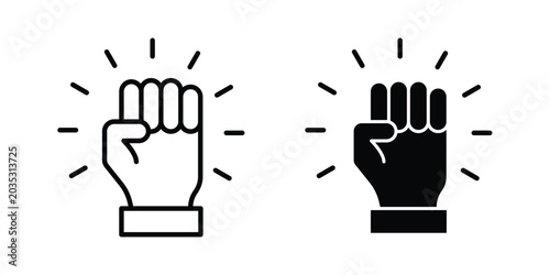 Schilderij op canvas Will power icon design, web, UI. Vector illustration, EPS10.