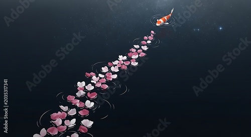 Floating Pink Lotus Flowers in Calm Water.