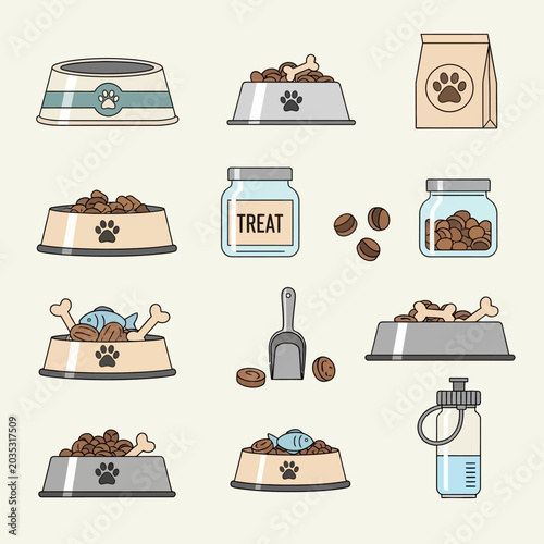 Konstfotografi Dog food and pet nutrition items.