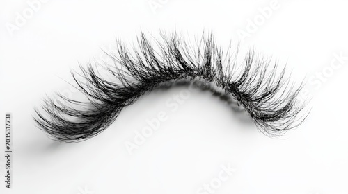 False eyelashes sit isolated against a clean white background.