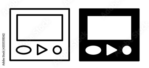 Photography Pager minimalist outline and silhouette icon