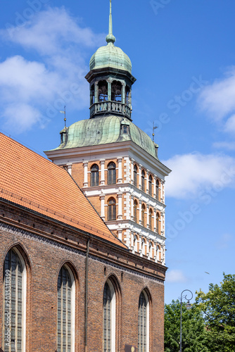 Gothic St. Bridget's Church built in 1514, historic red brick basilica, Gdansk, Poland, Gdansk, Poland