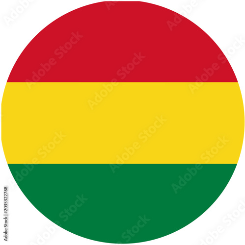 Bolivian Flag Round Emblem