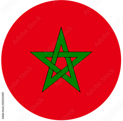 Moroccan Flag Emblem