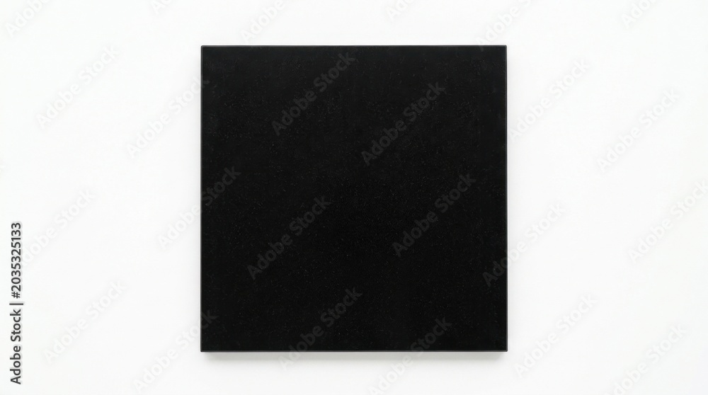 Fototapeta premium Black Square on White Background.