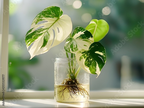 Variegated Monstera Albo Cutting Rare Houseplant Propagation