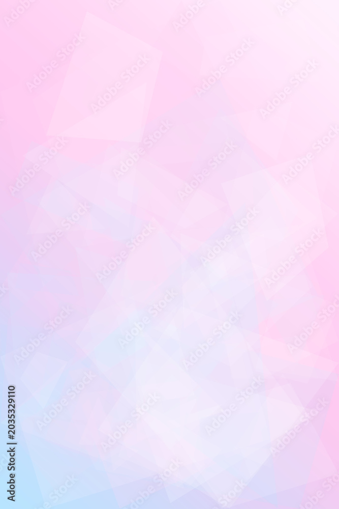 Obraz premium Soft pastel pink and blue abstract geometric shapes create a calm, dreamy backdrop with ample copy space, ideal for design, branding, and marketing layouts.