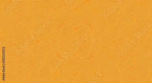 Intricate orange abstract pattern with fine line work